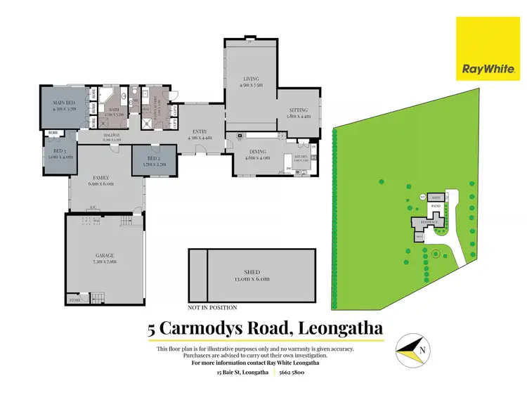 Floorplan of Homely house listing, 5 Carmodys Road, Leongatha VIC 3953