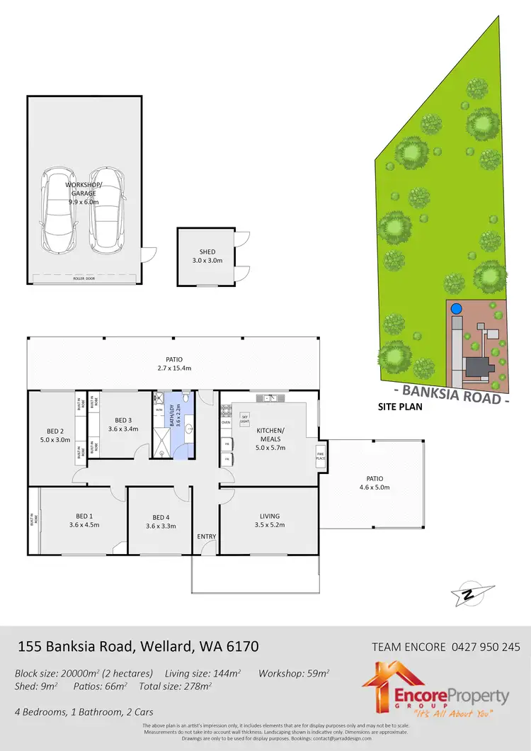 Floorplan of Homely rural property listing, 155 Banksia Road, Wellard WA 6170