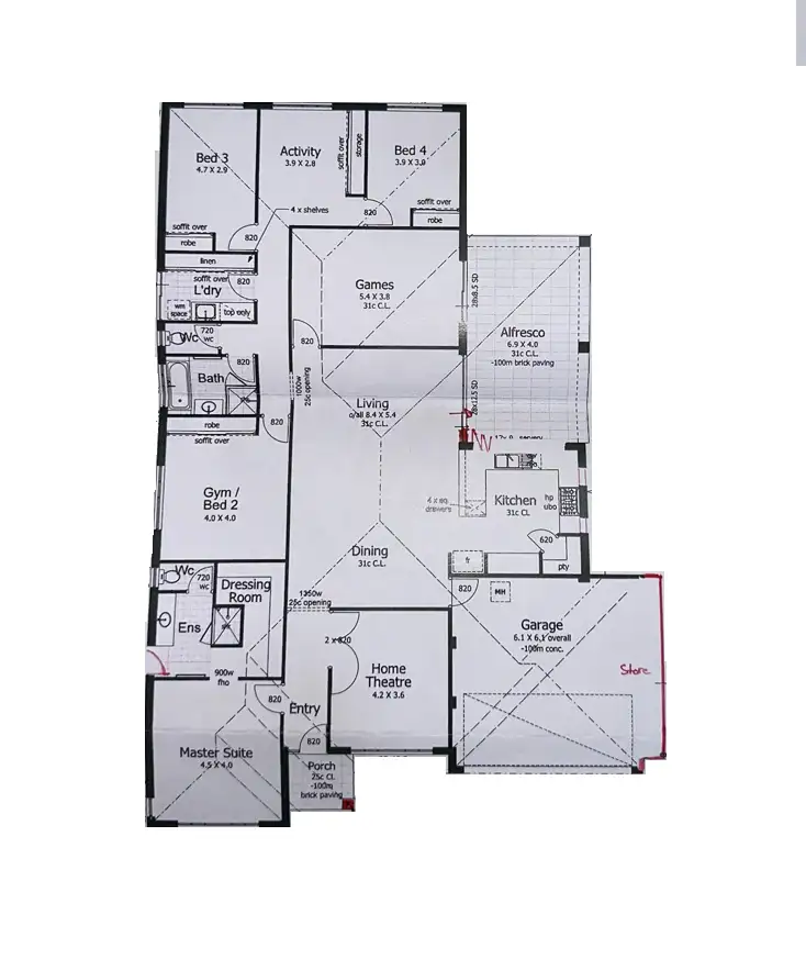 Floorplan of Homely house listing, 34 Koolbardi Loop, Byford WA 6122