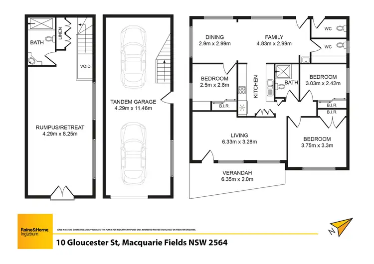 Floorplan of Homely house listing, 10 Gloucester Street, Macquarie Fields NSW 2564