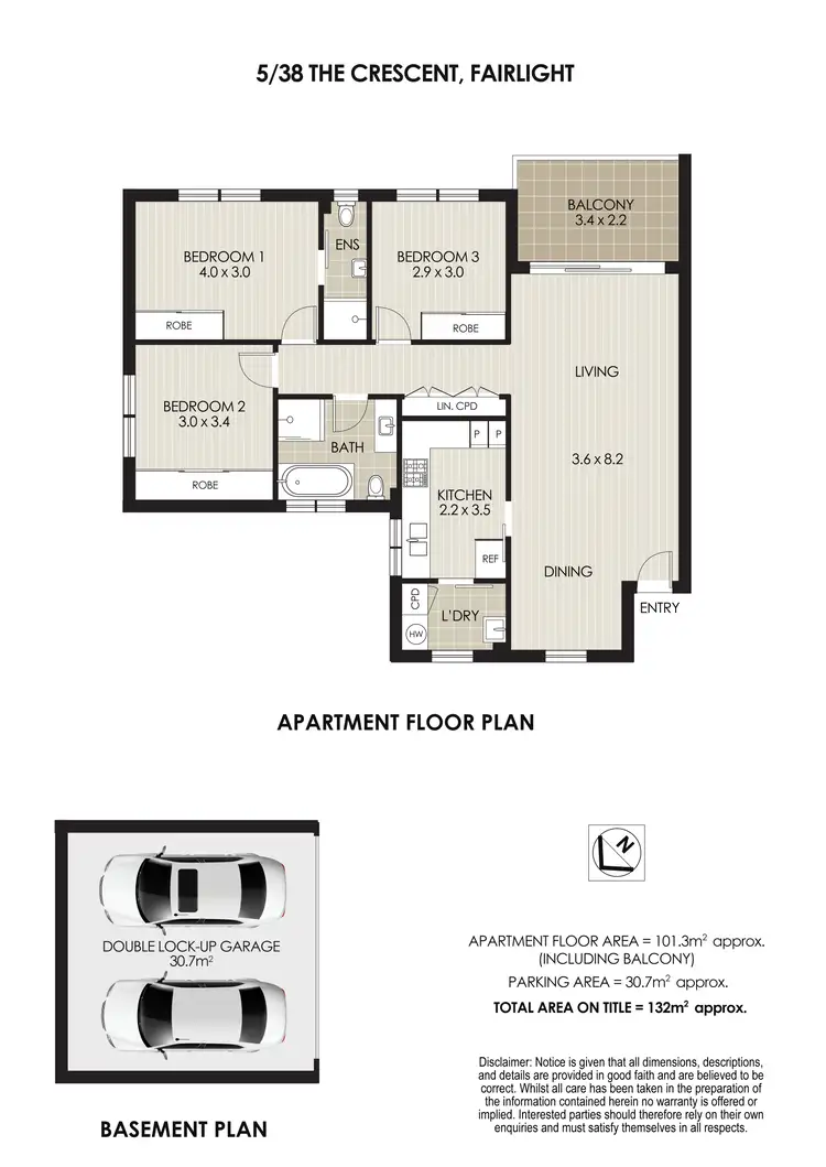 Floorplan of Homely apartment listing, 5/38 The Crescent, Fairlight NSW 2094