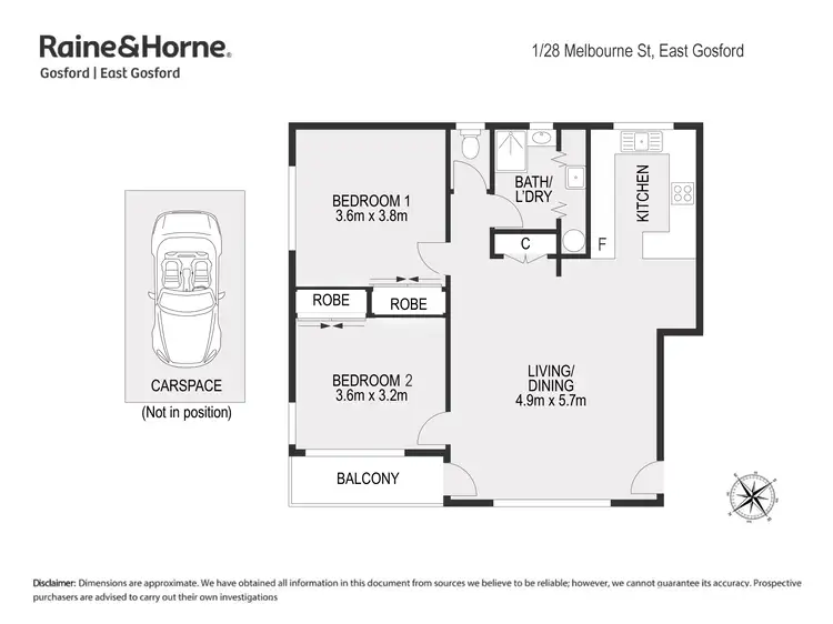 Floorplan of Homely unit listing, 1/28 Melbourne Street, East Gosford NSW 2250