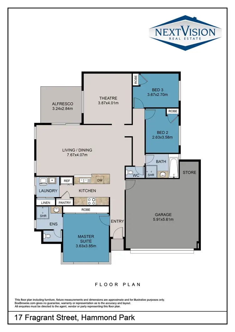 Floorplan of Homely house listing, 17 Fragrant Street, Hammond Park WA 6164