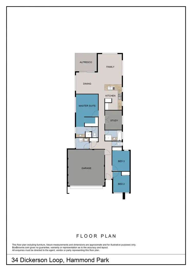 Floorplan of Homely house listing, 34 Dickerson Loop, Hammond Park WA 6164