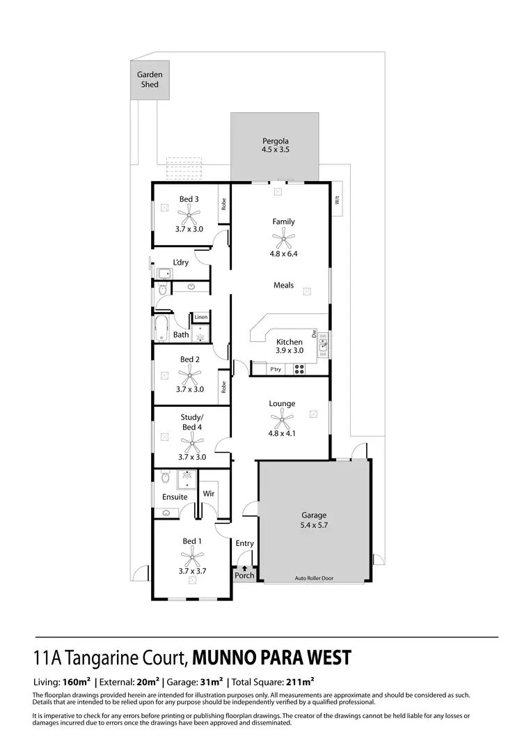 Floorplan of Homely house listing, 11A Tangarine Court, Munno Para West SA 5115