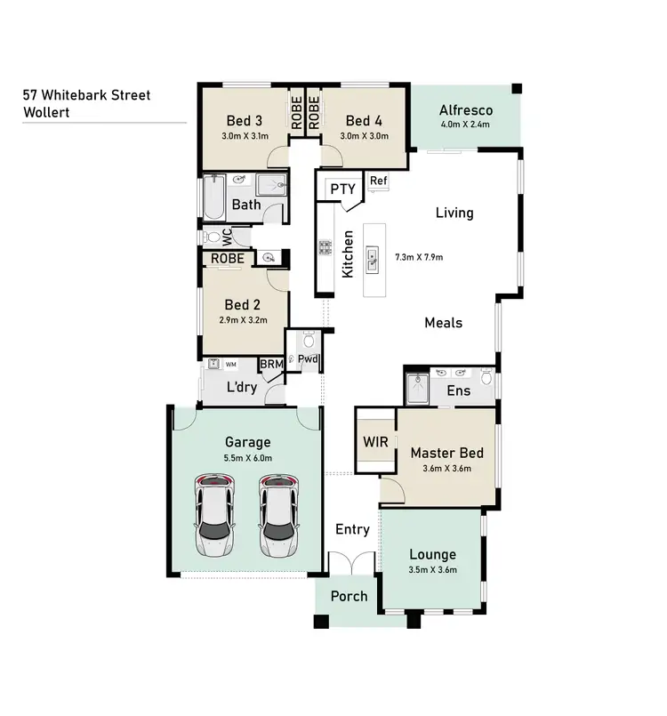 Floorplan of Homely house listing, 57 Whitebark Street, Wollert VIC 3750