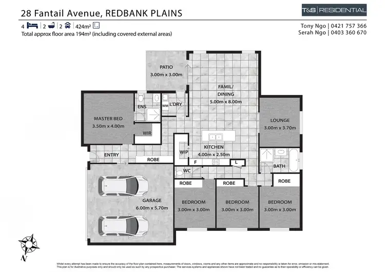 Floorplan of Homely house listing, 28 Fantail Avenue, Redbank Plains QLD 4301