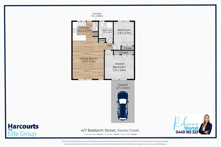 Floorplan of Homely unit listing, 4/7 Baldarch Street, Slacks Creek QLD 4127