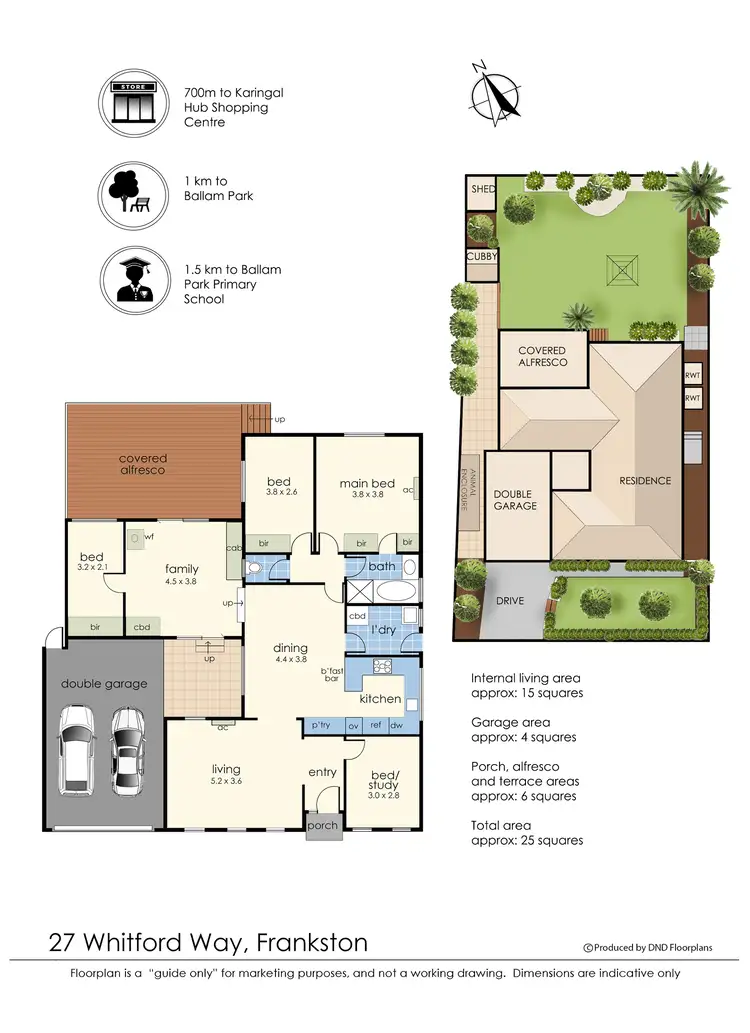 Floorplan of Homely house listing, 27 Whitford Way, Frankston VIC 3199