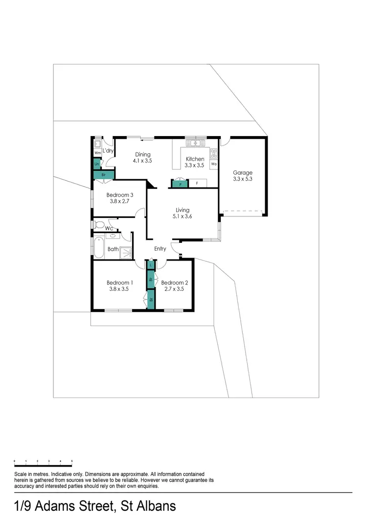 Floorplan of Homely unit listing, 1/9 Adams Street, St Albans VIC 3021