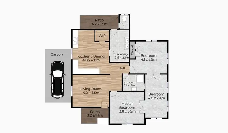 Floorplan of Homely house listing, 127 Logan Street, Eagleby QLD 4207