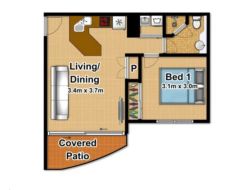 Floorplan of Homely unit listing, 7/17 Martyn Street, Parramatta Park QLD 4870