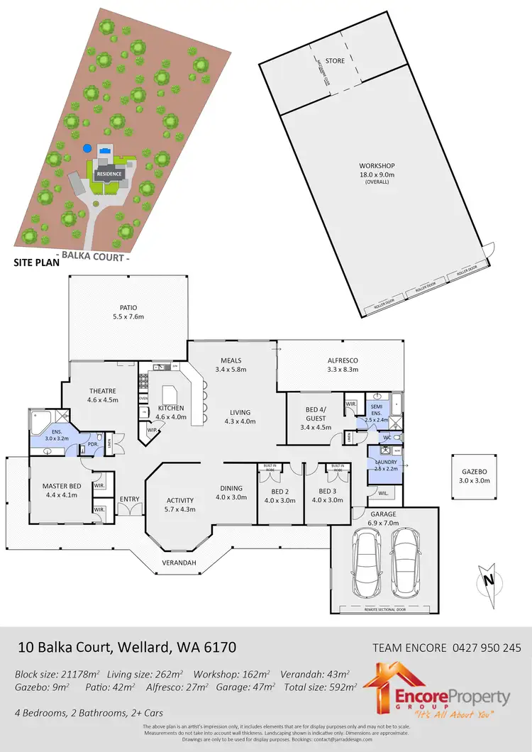 Floorplan of Homely rural property listing, 10 Balka Court, Wellard WA 6170