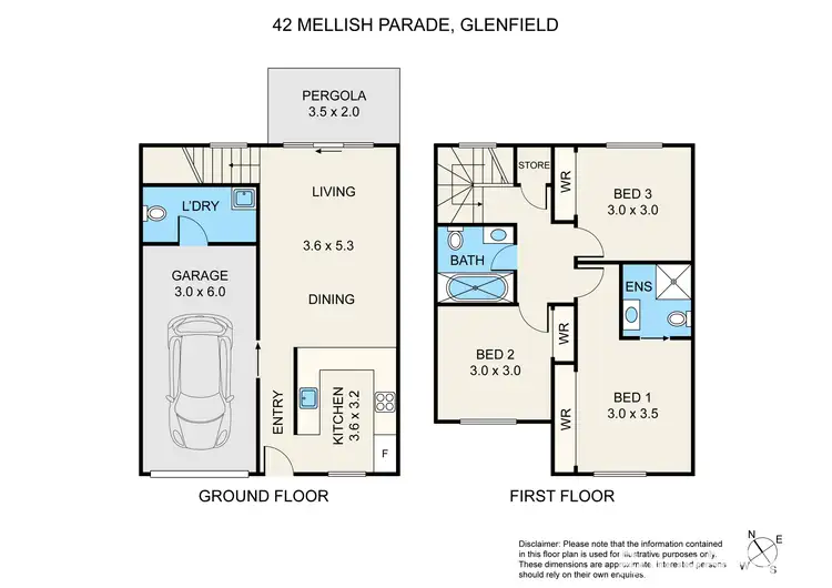 Floorplan of Homely townhouse listing, 42 Mellish Parade, Glenfield NSW 2167