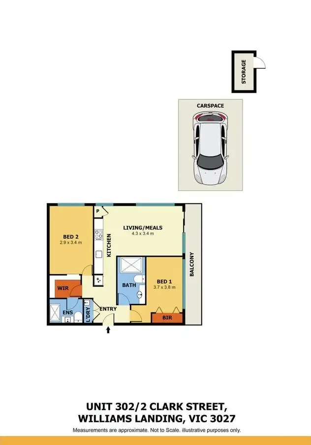 Floorplan of Homely apartment listing, 302/2 Clark street, Williams Landing VIC 3027