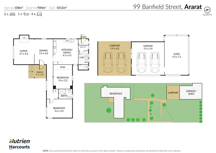 Floorplan of Homely house listing, 99 Banfield Street, Ararat VIC 3377