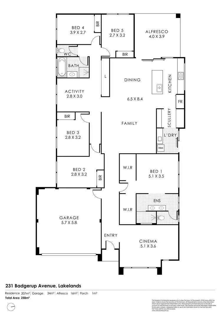 Floorplan of Homely house listing, 231 Badgerup Avenue, Lakelands WA 6180