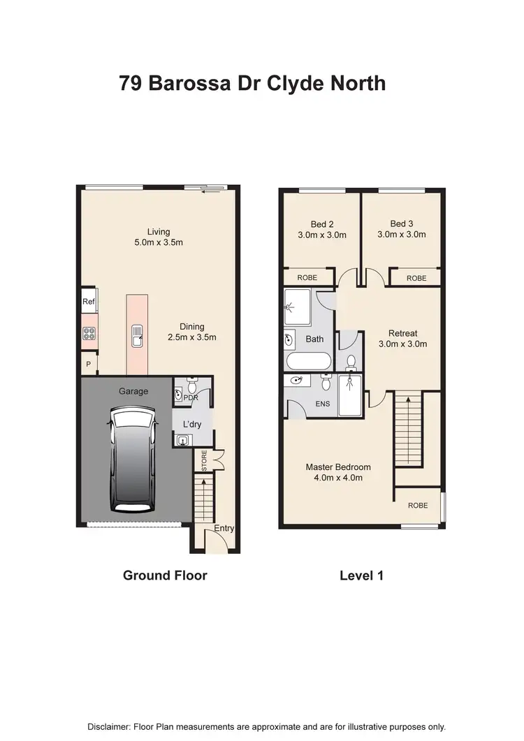 Floorplan of Homely townhouse listing, 79 Barossa Drive, Clyde North VIC 3978