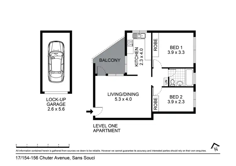Floorplan of Homely unit listing, 17/154-156 Chuter Avenue, Sans Souci NSW 2219