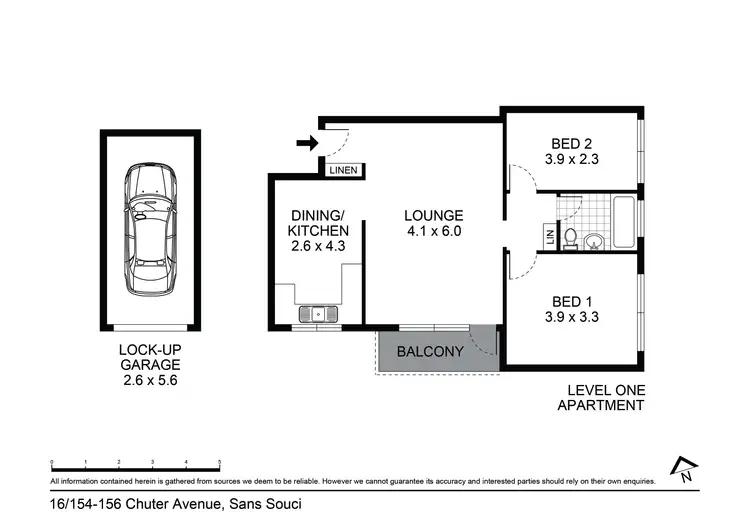 Floorplan of Homely unit listing, 16/154-156 Chuter Avenue, Sans Souci NSW 2219