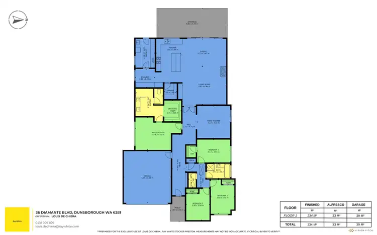 Floorplan of Homely house listing, 36 Diamante Boulevard, Dunsborough WA 6281