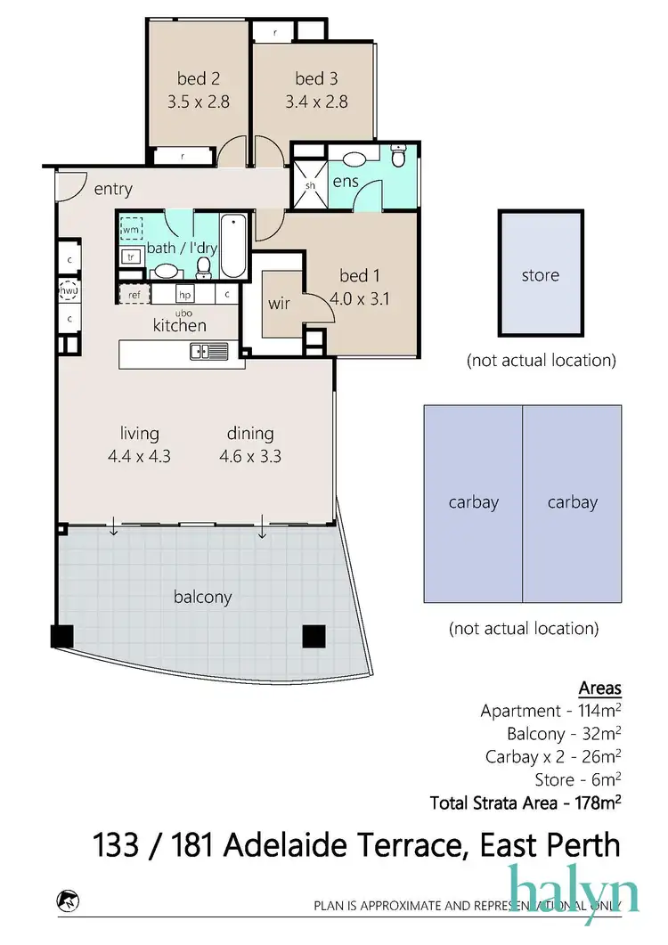 Floorplan of Homely apartment listing, 133/181 Adelaide Terrace, East Perth WA 6004