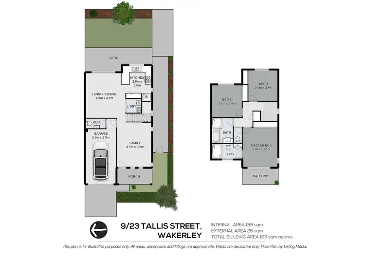 Floorplan of Homely townhouse listing, 9/23 Tallis Street, Wakerley QLD 4154