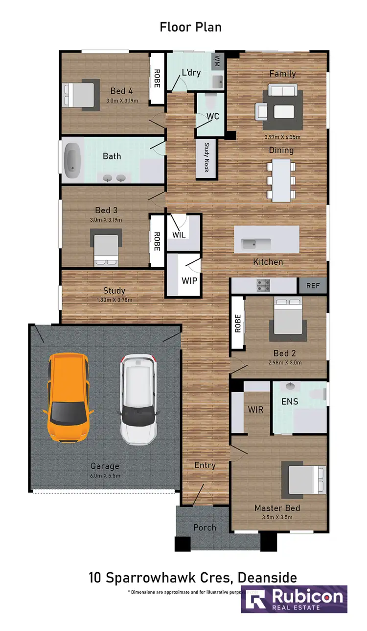 Floorplan of Homely house listing, 10 Sparrowhawk Crescent, Deanside VIC 3336