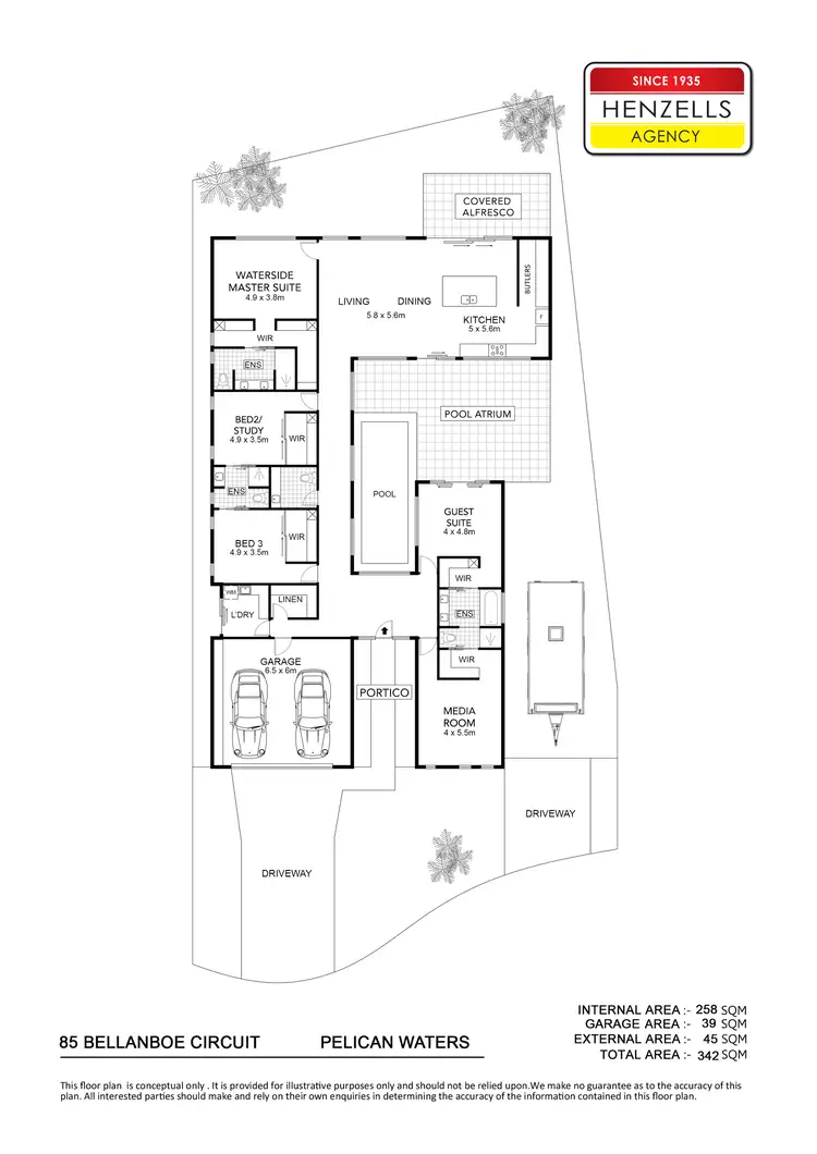 Floorplan of Homely house listing, 85 Bellanboe Circuit, Pelican Waters QLD 4551