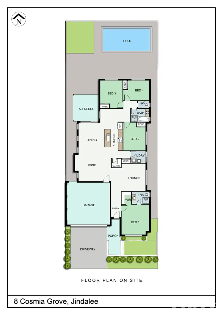Floorplan of Homely house listing, 8 Cosmia Grove, Jindalee WA 6036