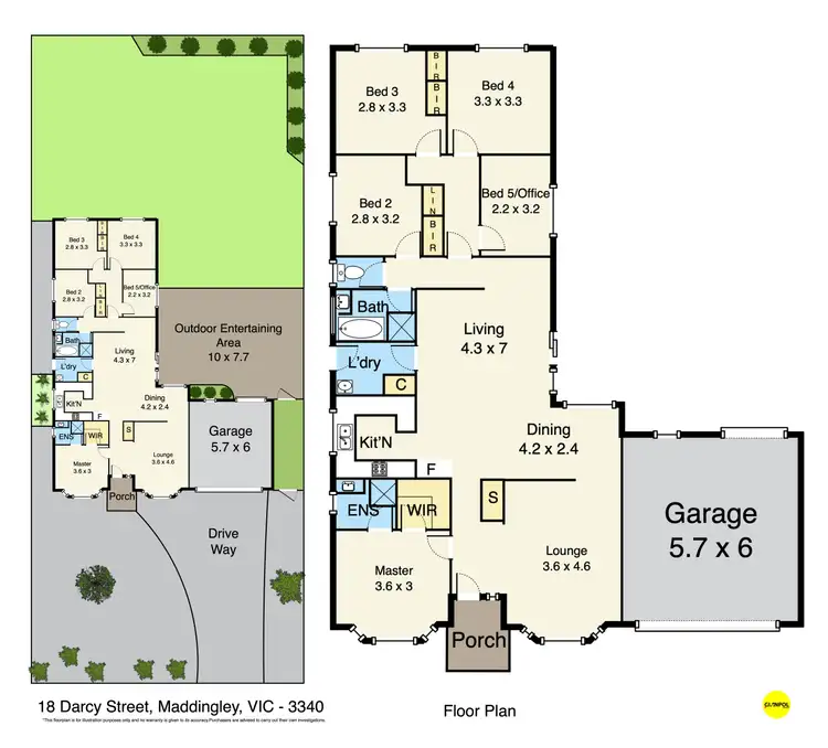 Floorplan of Homely house listing, 18 Darcy Street, Maddingley VIC 3340