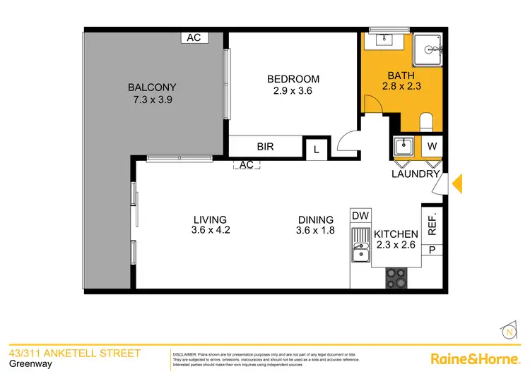 Floorplan of Homely apartment listing, 43/311 Anketell Street, Greenway ACT 2900