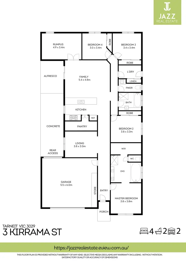 Floorplan of Homely house listing, 3 Kirrama Street, Tarneit VIC 3029