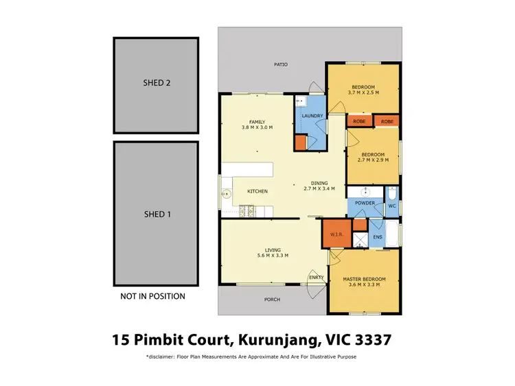 Floorplan of Homely house listing, 15 Pimbit Court, Kurunjang VIC 3337