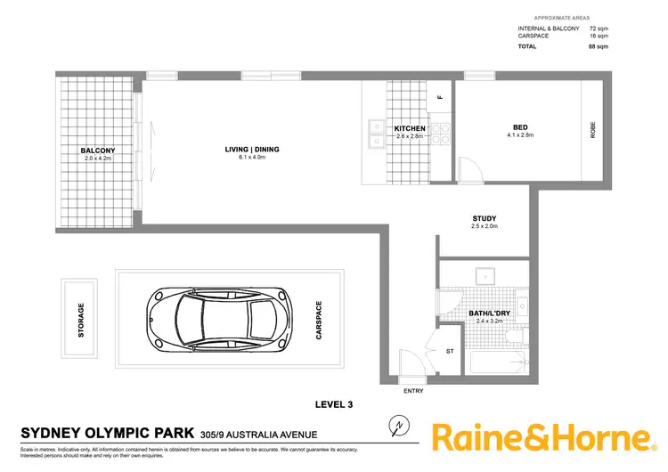 Floorplan of Homely apartment listing, 305/9 Australia Ave, Sydney Olympic Park NSW 2127