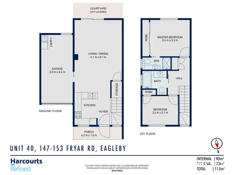 Floorplan of Homely townhouse listing, 40/147-153 Fryar Road, Eagleby QLD 4207
