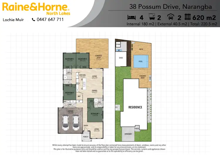 Floorplan of Homely house listing, 38 Possum Drive, Narangba QLD 4504