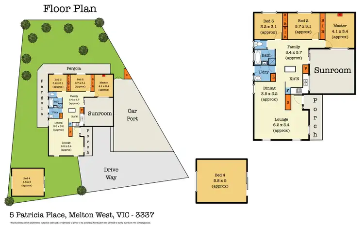 Floorplan of Homely house listing, 5 Patricia Place, Melton West VIC 3337