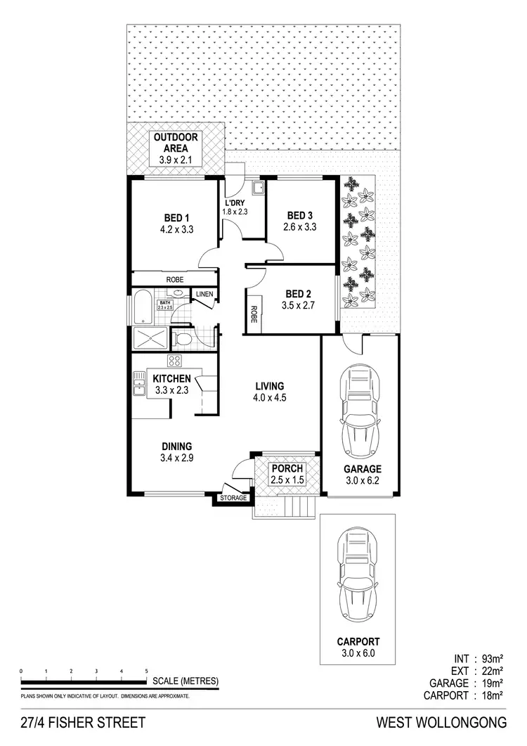 Floorplan of Homely villa listing, 27/4 Fisher Street, West Wollongong NSW 2500