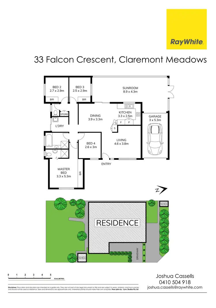 Floorplan of Homely house listing, 33 Falcon Crescent, Claremont Meadows NSW 2747