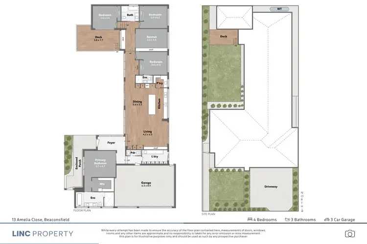 Floorplan of Homely house listing, 13 Amelia Close, Beaconsfield VIC 3807