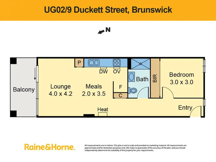 Floorplan of Homely apartment listing, UG02/9 Duckett Street, Brunswick VIC 3056