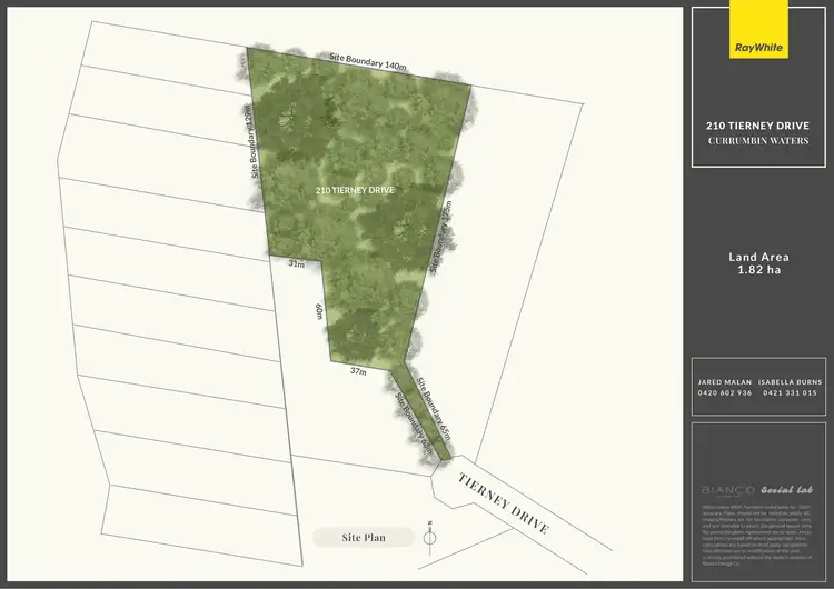 Floorplan of Homely land listing, 210 Tierney Drive, Currumbin Waters QLD 4223