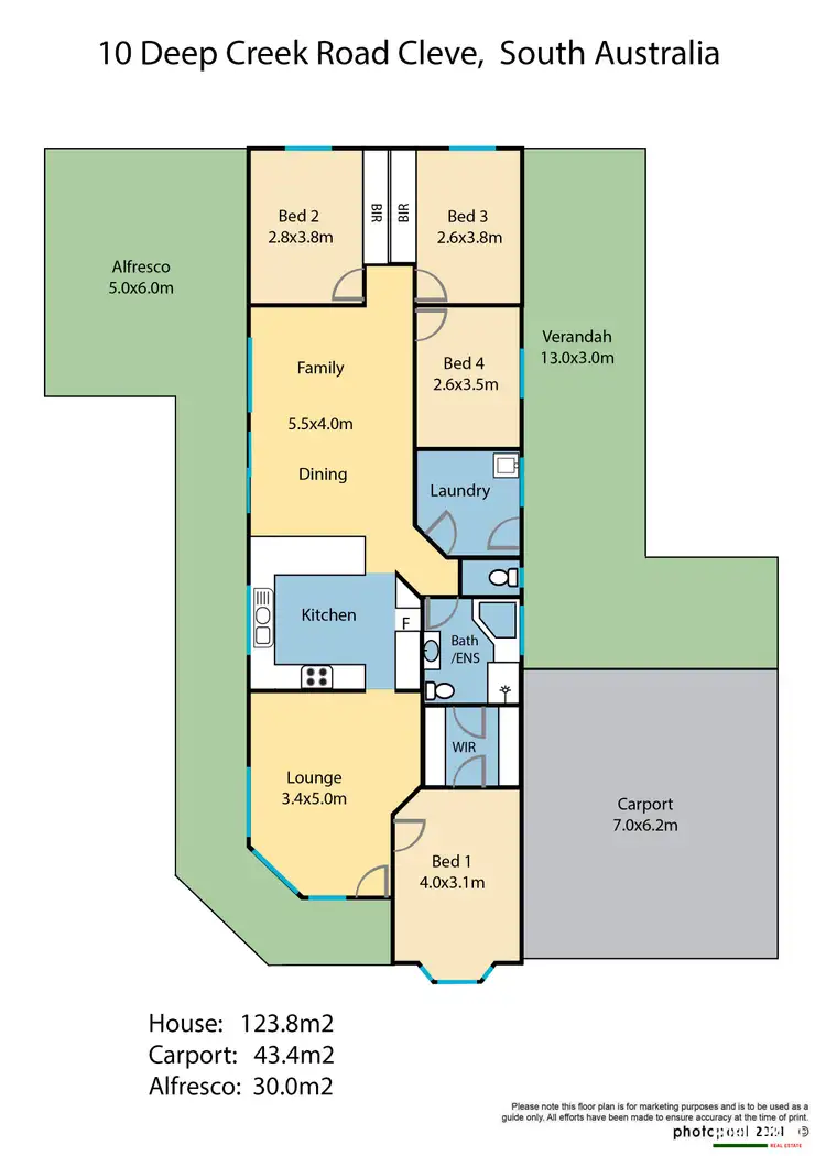 Floorplan of Homely house listing, 10 Deep Creek Road, Cleve SA 5640