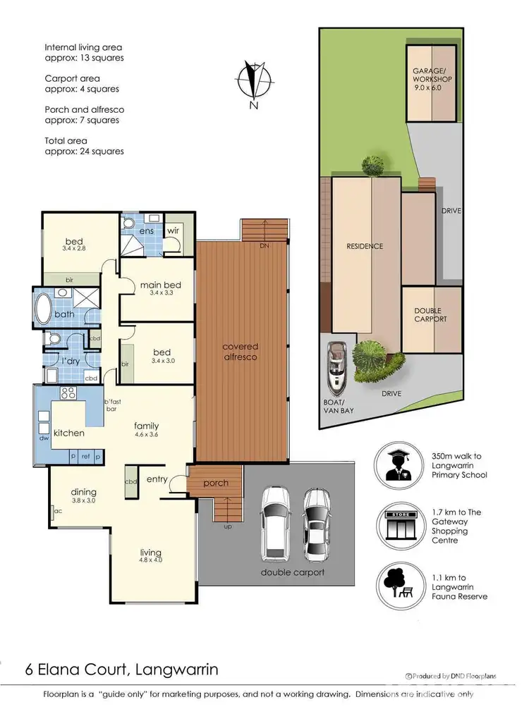 Floorplan of Homely house listing, 6 Elana Court, Langwarrin VIC 3910