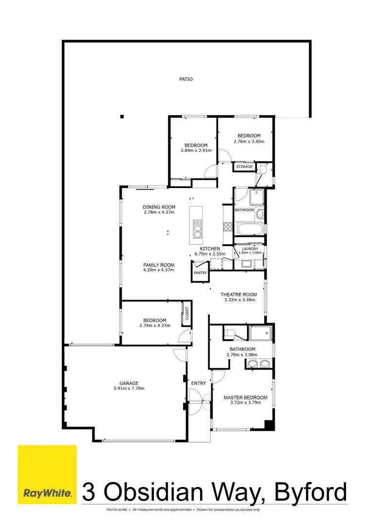 Floorplan of Homely house listing, 3 Obsidian Way, Byford WA 6122