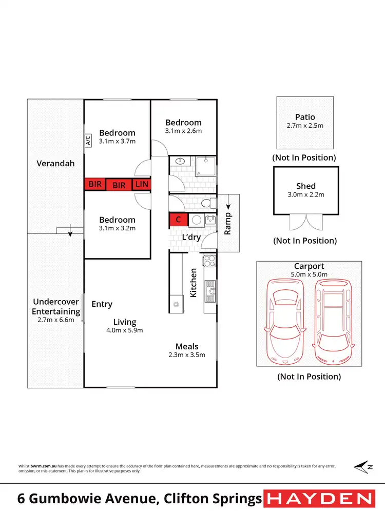 Floorplan of Homely house listing, 6 Gumbowie Ave, Clifton Springs VIC 3222