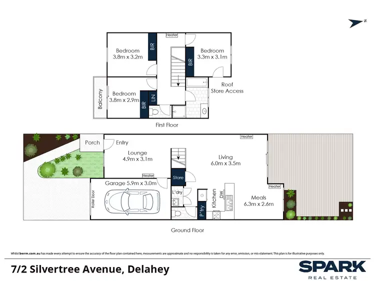 Floorplan of Homely townhouse listing, 7/2 Silvertree Avenue, Delahey VIC 3037