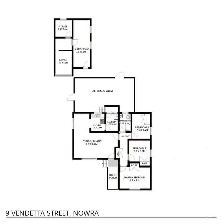 Floorplan of Homely house listing, 9 Vendetta Street, Nowra NSW 2541
