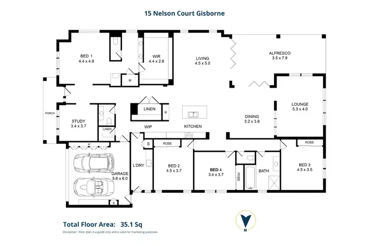 Floorplan of Homely house listing, 15 Nelson Court, Gisborne VIC 3437